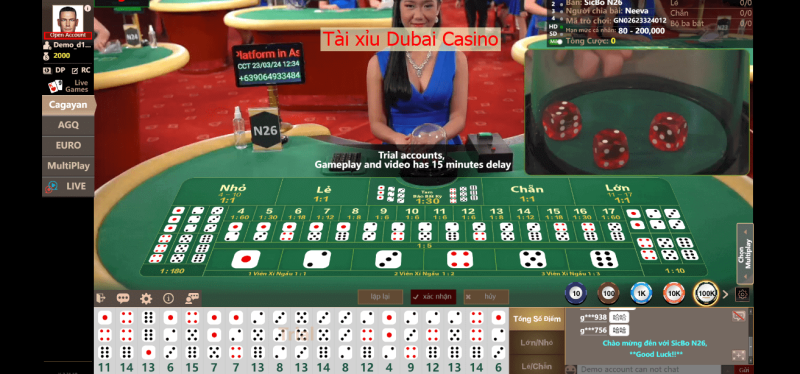 Trải nghiệm cá cược đẳng cấp tại game tài xỉu Dubai Casino